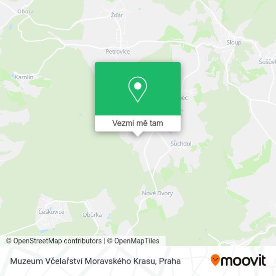 Muzeum Včelařství Moravského Krasu mapa