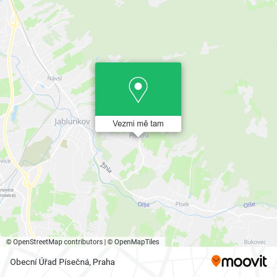 Obecní Úřad Písečná mapa