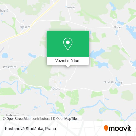 Kaštanová Studánka mapa