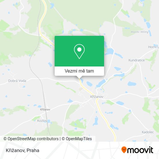 Křižanov mapa