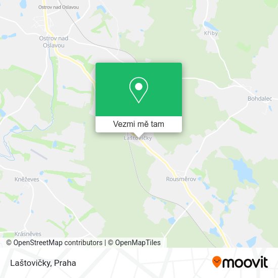 Laštovičky mapa