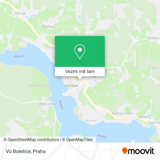 Vú Boletice mapa