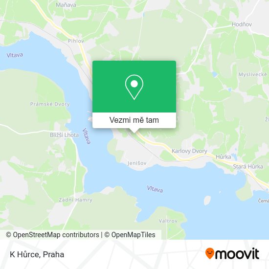 K Hůrce mapa