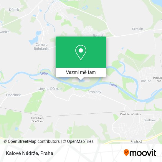 Kalové Nádrže mapa