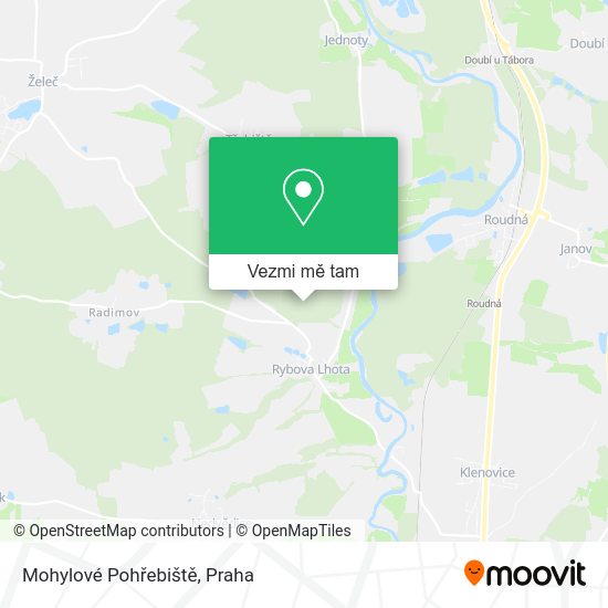 Mohylové Pohřebiště mapa