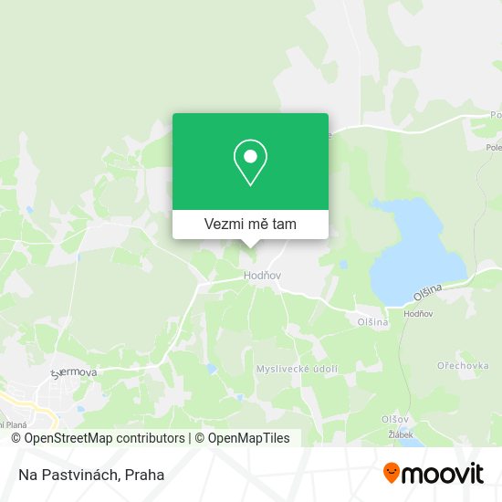 Na Pastvinách mapa