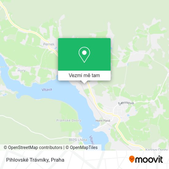 Pihlovské Trávníky mapa