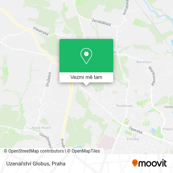 Uzenářství Globus mapa