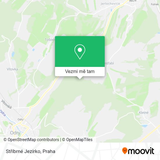 Stříbrné Jezírko mapa