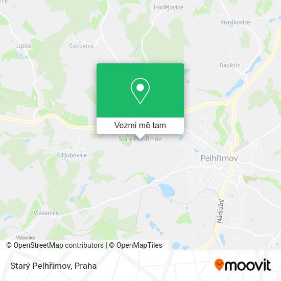 Starý Pelhřimov mapa