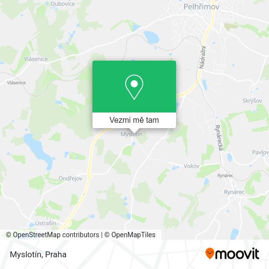 Myslotín mapa