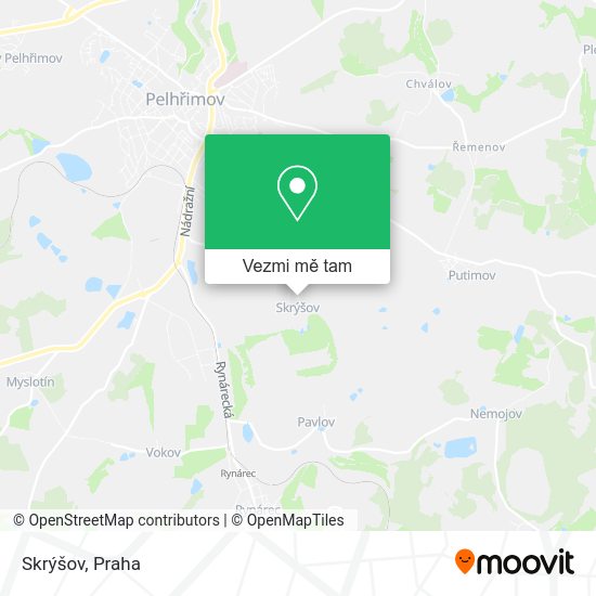 Skrýšov mapa