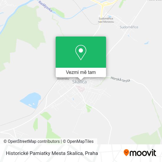 Historické Pamiatky Mesta Skalica mapa