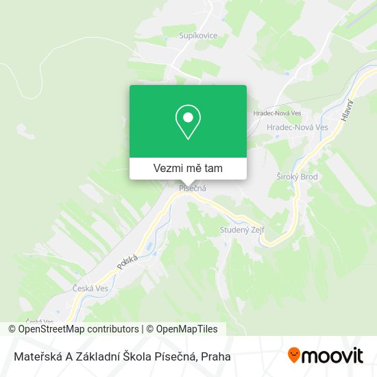 Mateřská A Základní Škola Písečná mapa