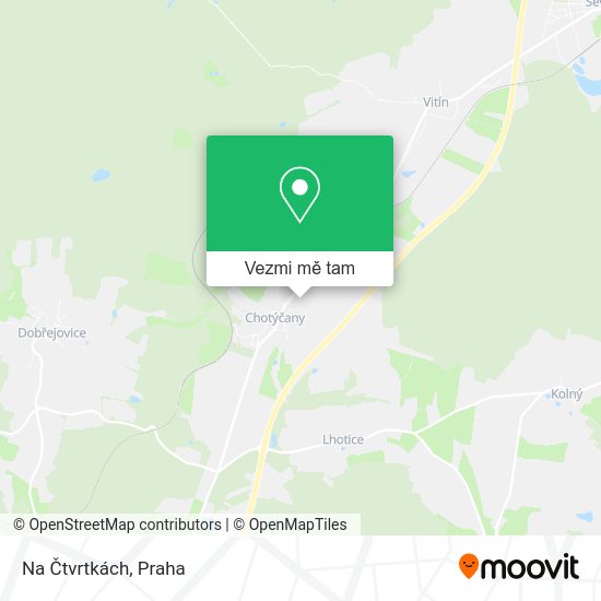 Na Čtvrtkách mapa