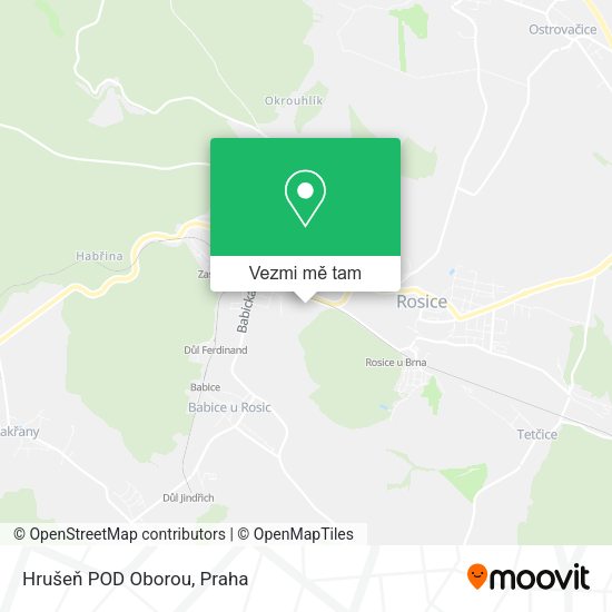 Hrušeň POD Oborou mapa