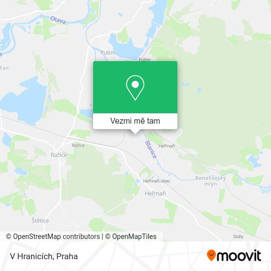 V Hranicích mapa