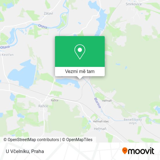 U Včelníku mapa