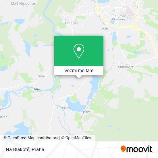 Na Blakotě mapa