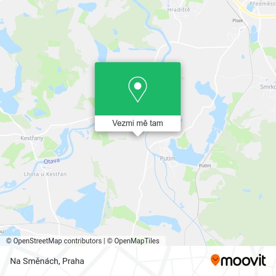 Na Směnách mapa
