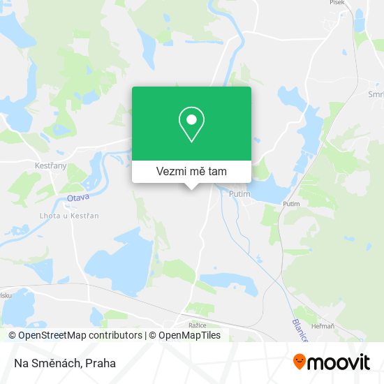 Na Směnách mapa