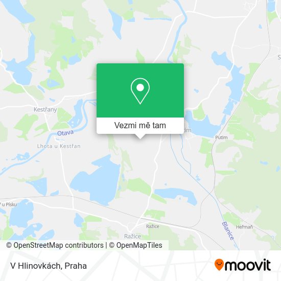 V Hlinovkách mapa