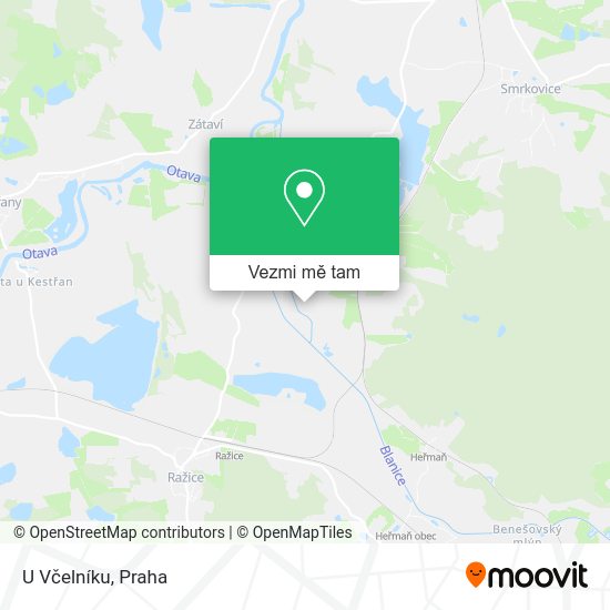 U Včelníku mapa