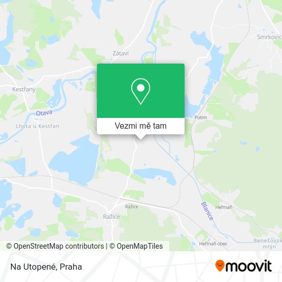 Na Utopené mapa
