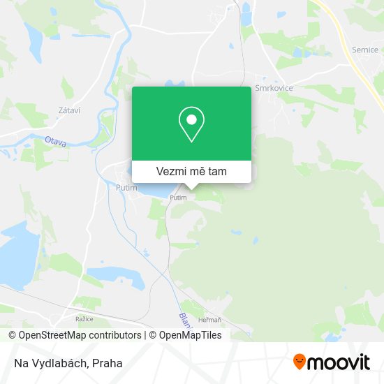Na Vydlabách mapa