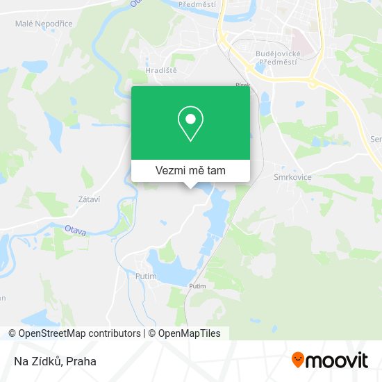 Na Zídků mapa