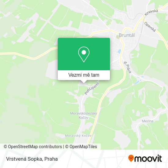 Vrstvená Sopka mapa