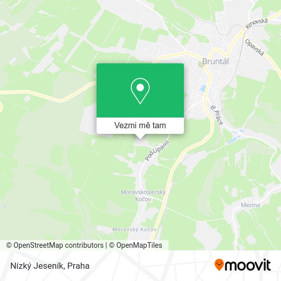 Nízký Jeseník mapa