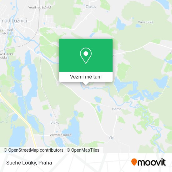 Suché Louky mapa