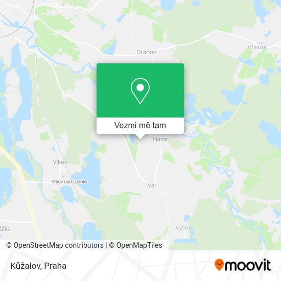 Kůžalov mapa
