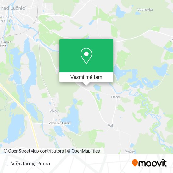U Vlčí Jámy mapa