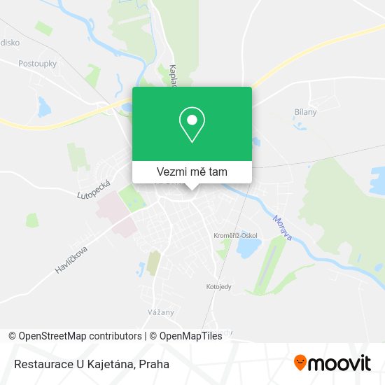 Restaurace U Kajetána mapa
