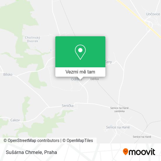 Sušárna Chmele mapa
