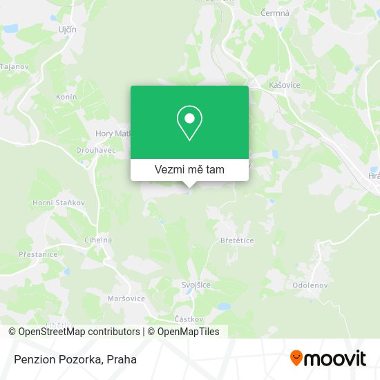 Penzion Pozorka mapa