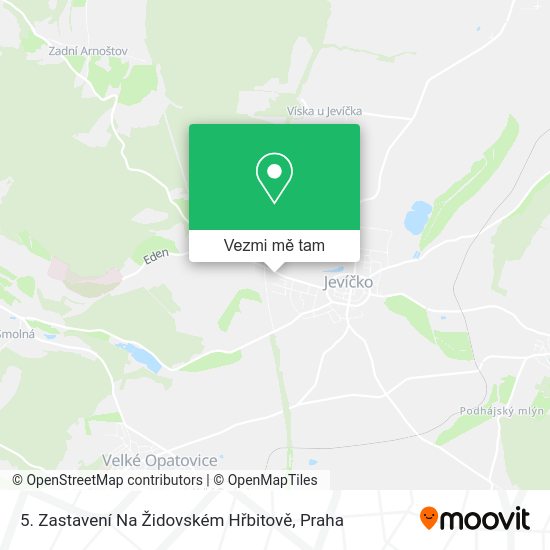 5. Zastavení Na Židovském Hřbitově mapa