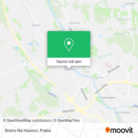 Bistro Na Husinci mapa