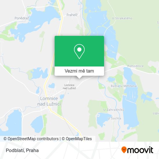 Podblatí mapa