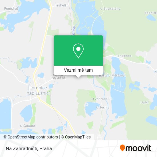 Na Zahradništi mapa