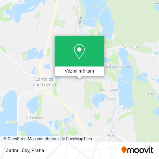 Zadní Lůsy mapa