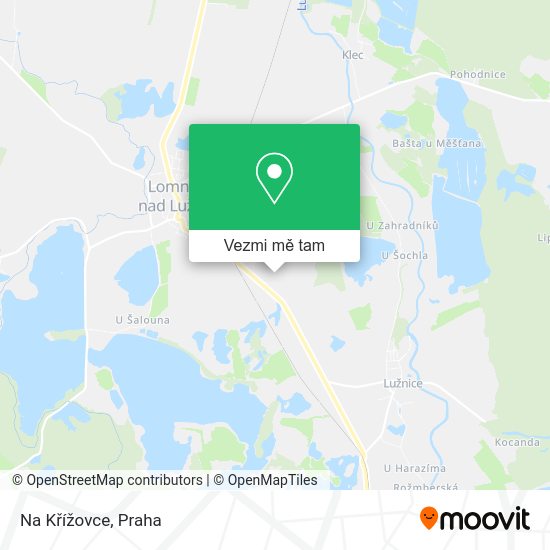 Na Křížovce mapa