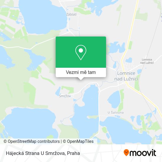 Hájecká Strana U Smržova mapa
