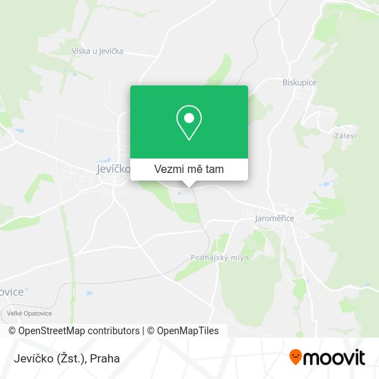 Jevíčko (Žst.) mapa