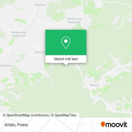 Křídlo mapa