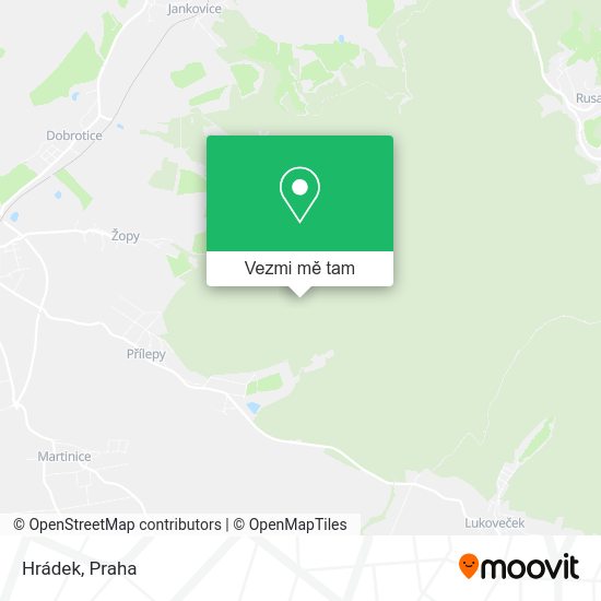 Hrádek mapa