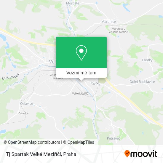 Tj Spartak Velké Meziříčí mapa