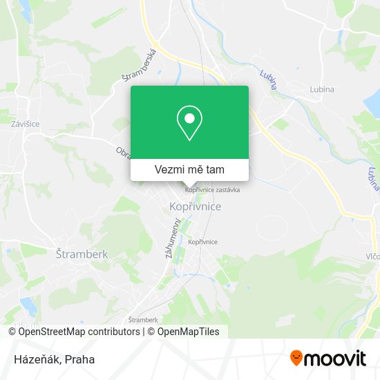 Házeňák mapa